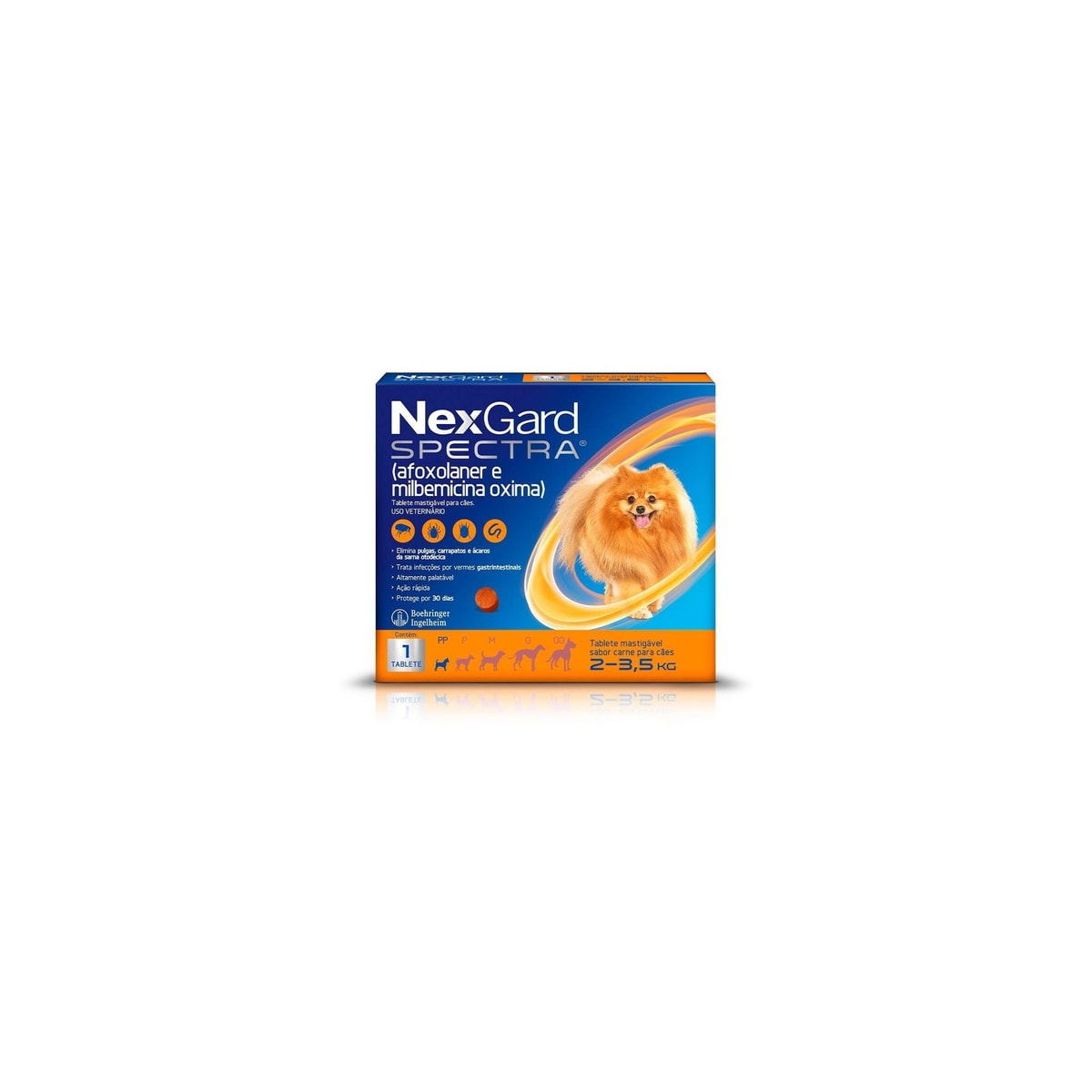 Antipulgas e Carrapatos NexGard Spectra para Cães de 2 a 3,5Kg