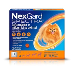 Antipulgas e Carrapatos NexGard Spectra para Cães de 2 a 3,5Kg