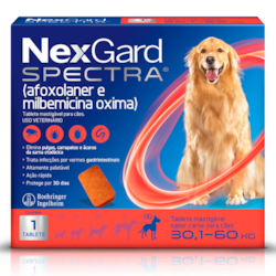 Antipulgas e Carrapatos NexGard Spectra para Cães de 30,1 a 60kg