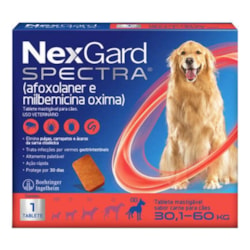 Antipulgas e Vermífugo NexGard Spectra Cães 30,1kg a 60kg