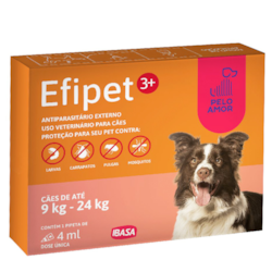 ANTIPULGAS EFIPET 3+ 26CX 09KG A 24KG IBASA