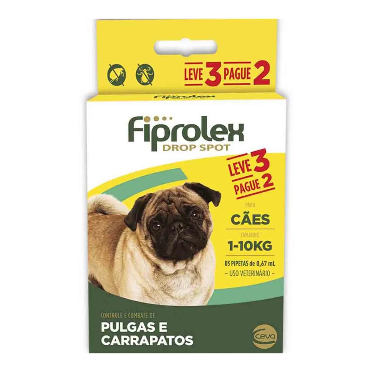 Antipulgas Fiprolex Cães até 10kg