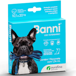 Antipulgas Ourofino Banni 3 1,34 mL para Cães de 10,1 a 20 Kg