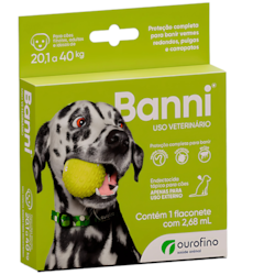 Antipulgas Ourofino Banni 3 2,68 mL para Cães de 20,1 a 40 Kg