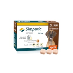 Antipulgas Zoetis Simparic 120 mg para Cães 40,1 á 60 Kg