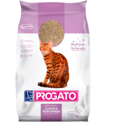 Areia Clássica Perfumada Multigrãos Progato para Gatos 10kg