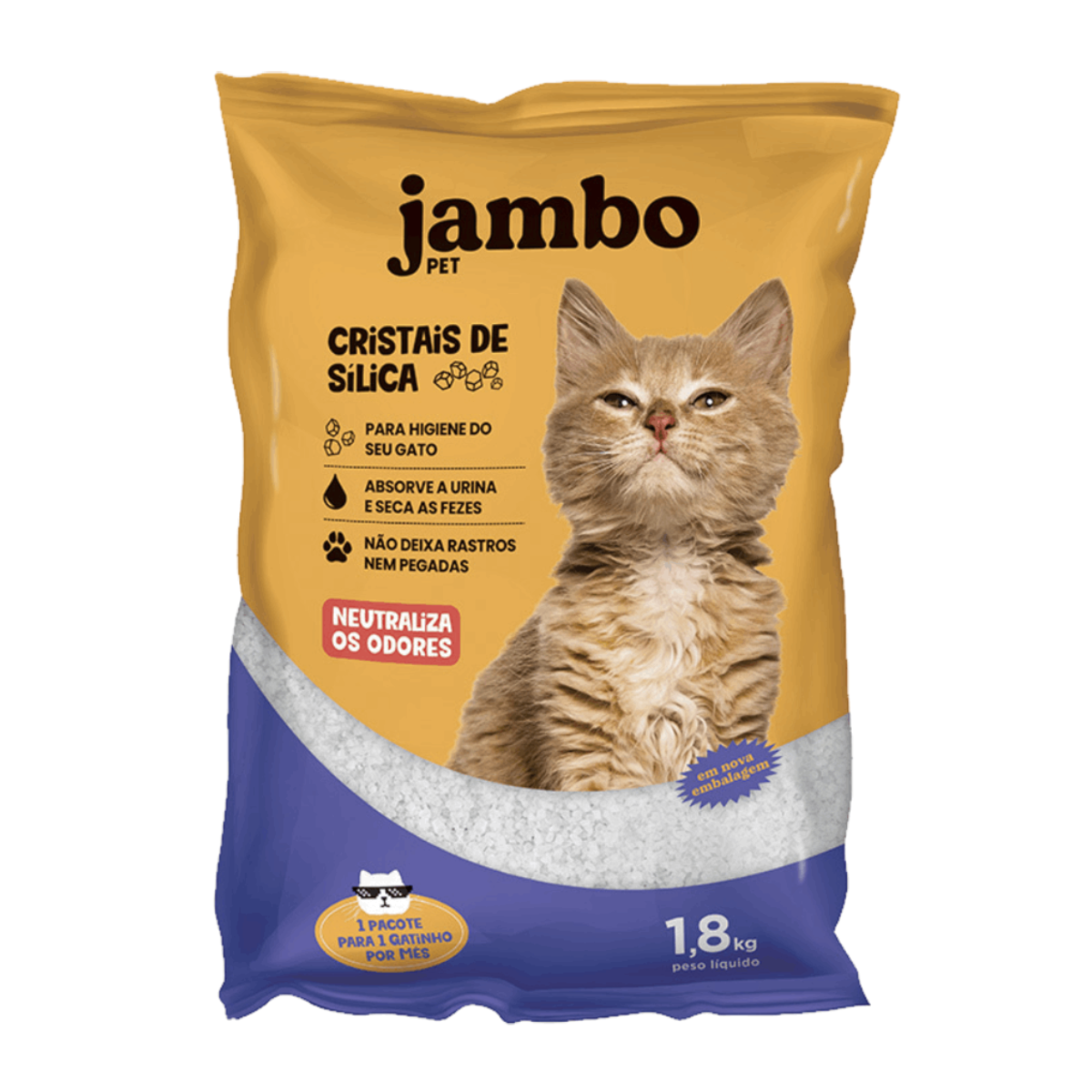 AREIA CRISTAIS DE SILICA CAT FRESCO  1,8KG (MANGO PET)