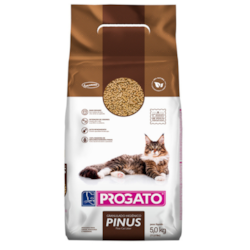 Areia Granulado Higiênico de Madeira Progato para Gatos Pinus Alta Absorção 15kg