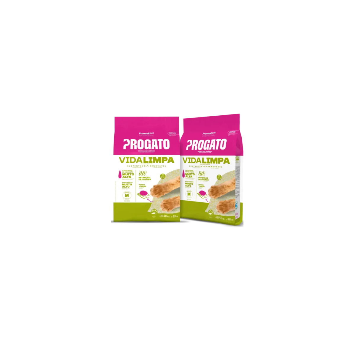 Areia Granulado Higiênico Natural Progato Vida Clean (Vida Limpa) 10kg