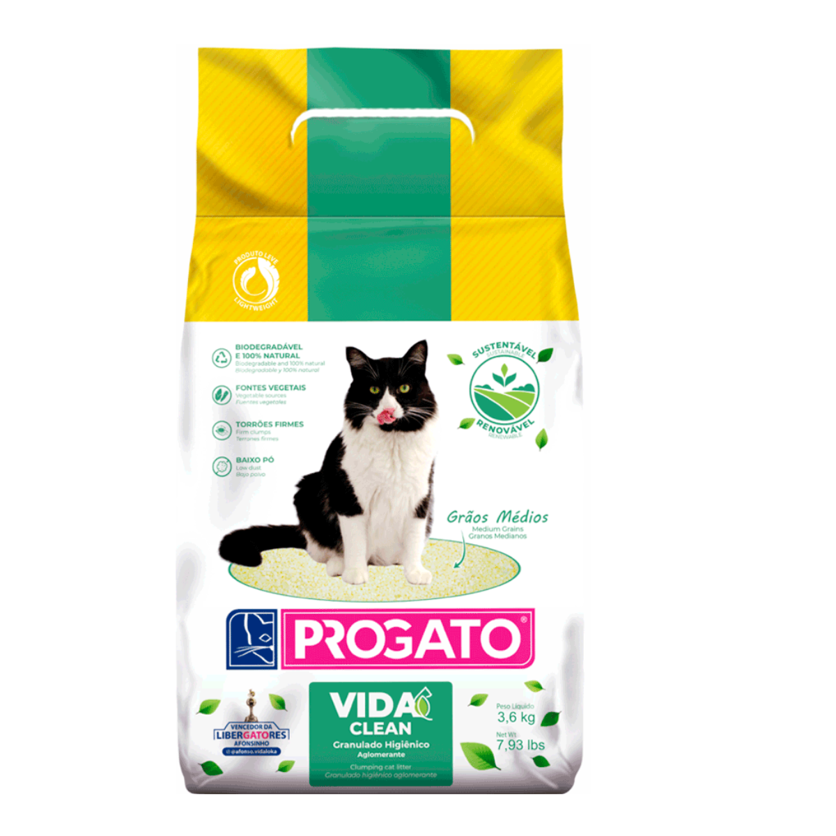Areia Granulado Higiênico Progato Vida Clean 3,6 kg