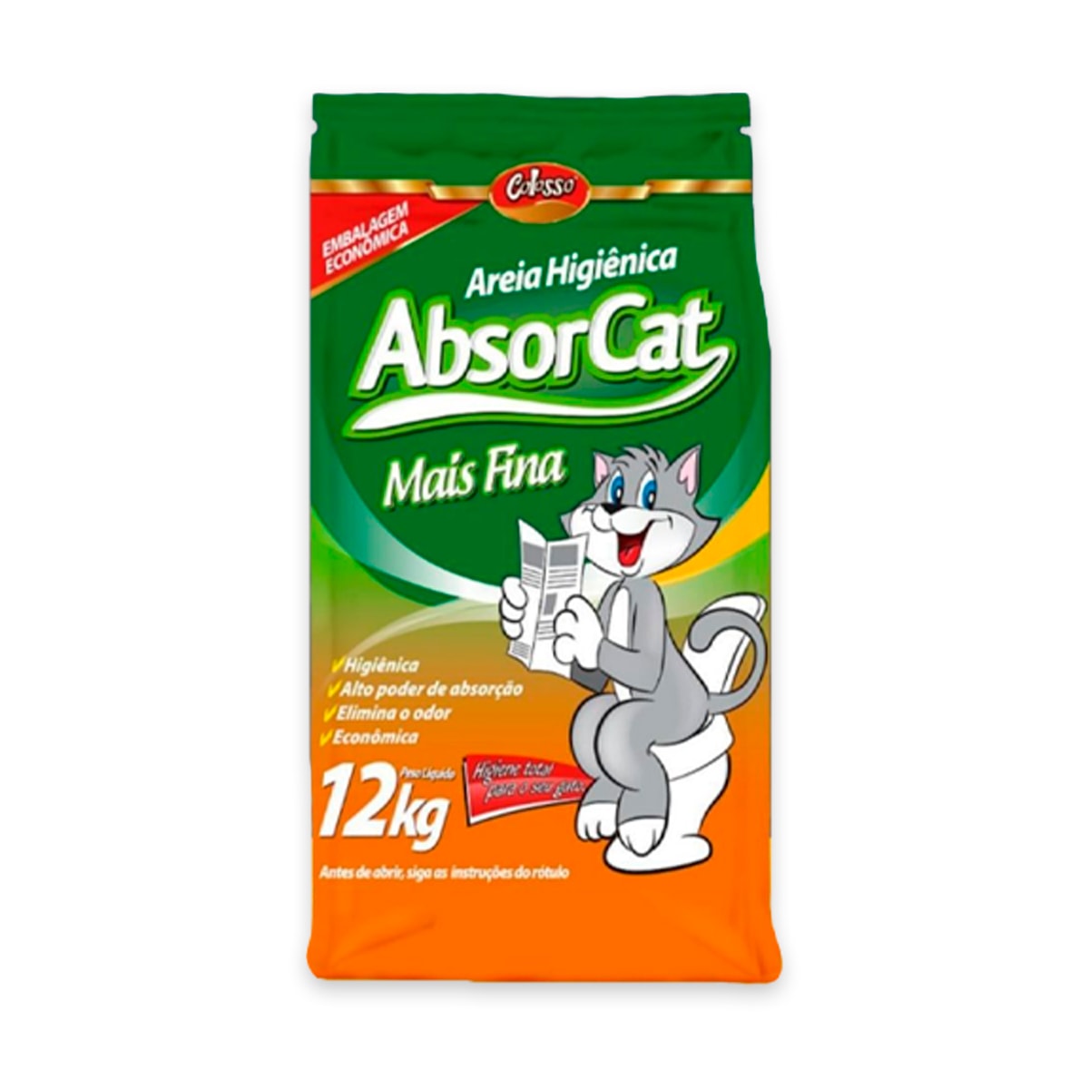 Areia Higiênica Absorcat Mais Fina Colosso