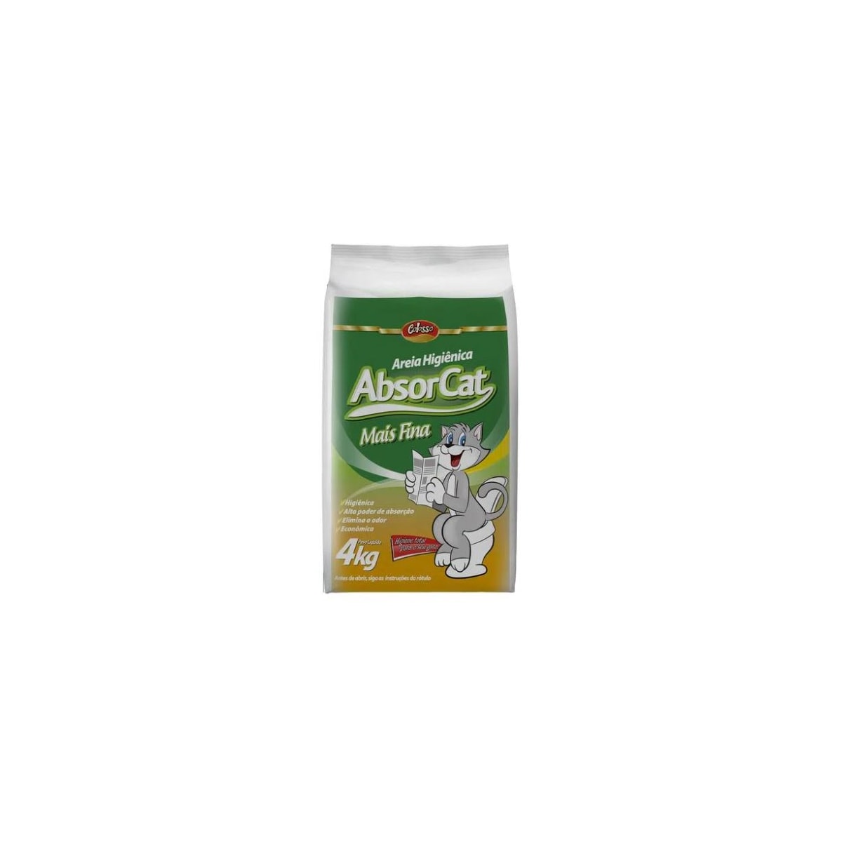 Areia Higiênica Absorcat Mais Fina Colosso