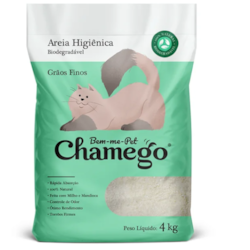 AREIA HIGIENICA CHAMEGO GRAOS FINO 4KG