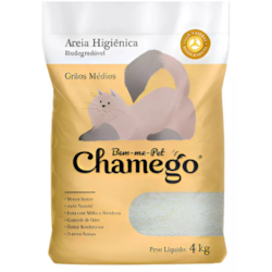 Areia Higiênica Chamego Grãos Médios 4kg