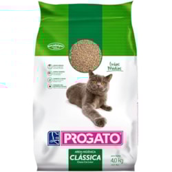 AREIA HIGIÊNICA PARA GATOS PROGATO CLÁSSICA FINA - 4 KG