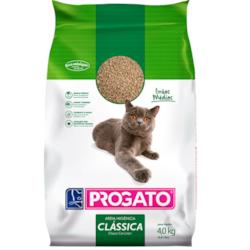Areia Higiênica Progato Clássica para Gatos - 4kg