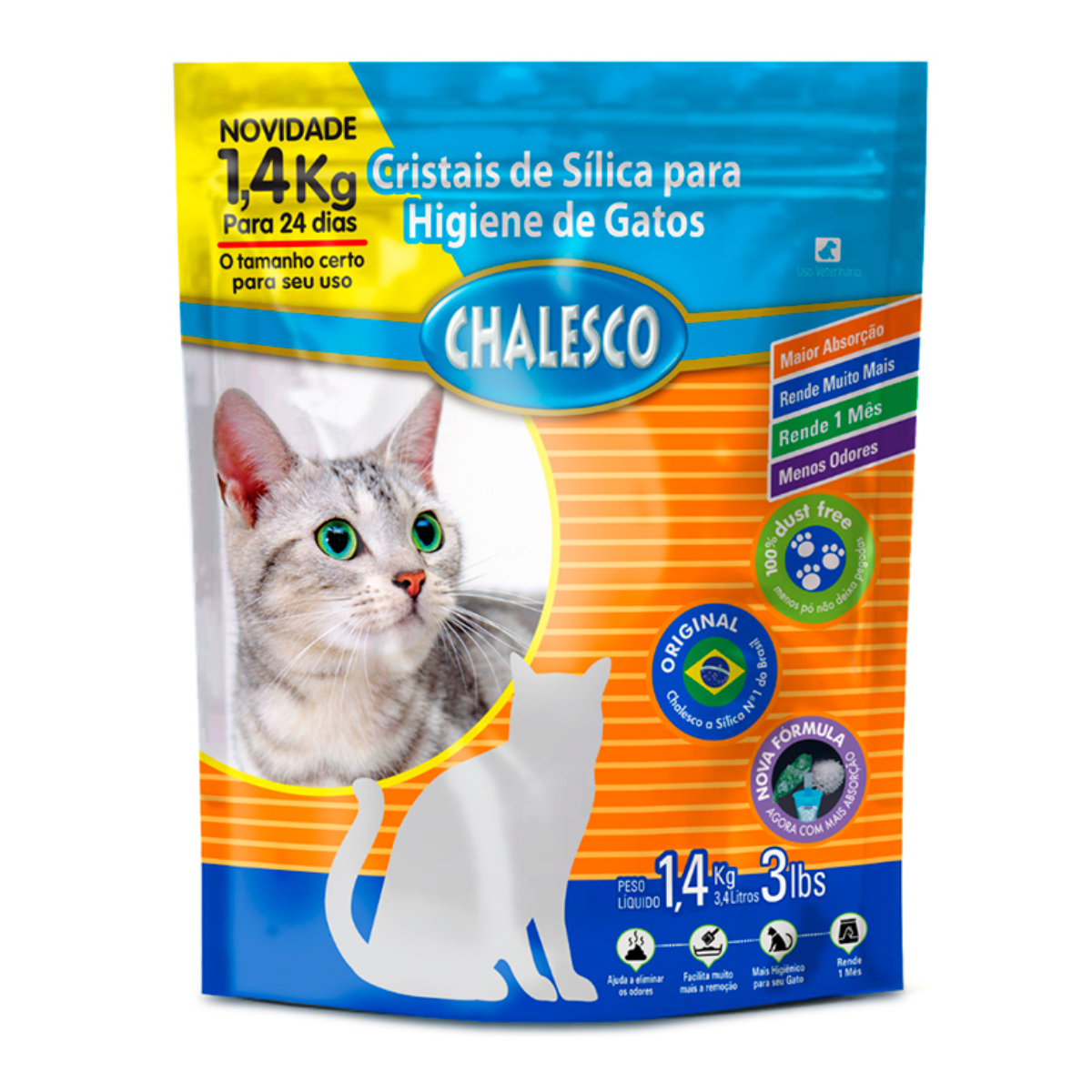 Areia Sanitária Sílica Chalesco 1,4kg