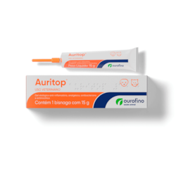 Auritop Ourofino Gel Otológico para Cães e Gatos 15G