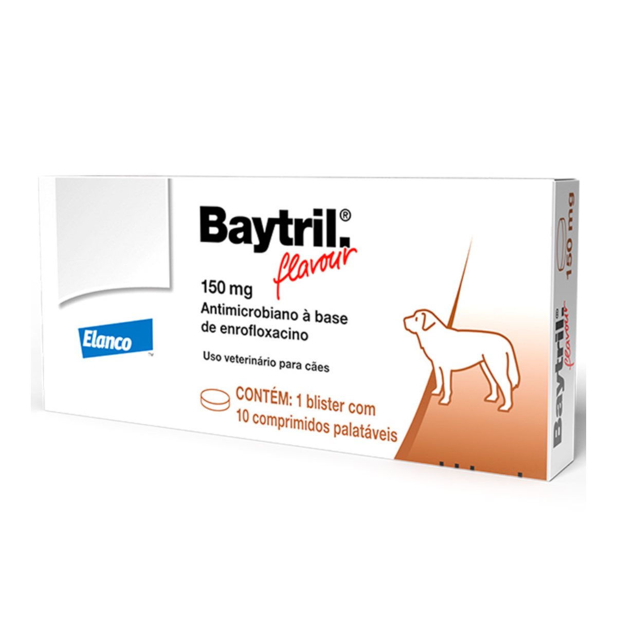 Baytril Flavour 150mg com 10 Comprimidos