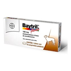 Baytril Flavour 150mg com 10 Comprimidos