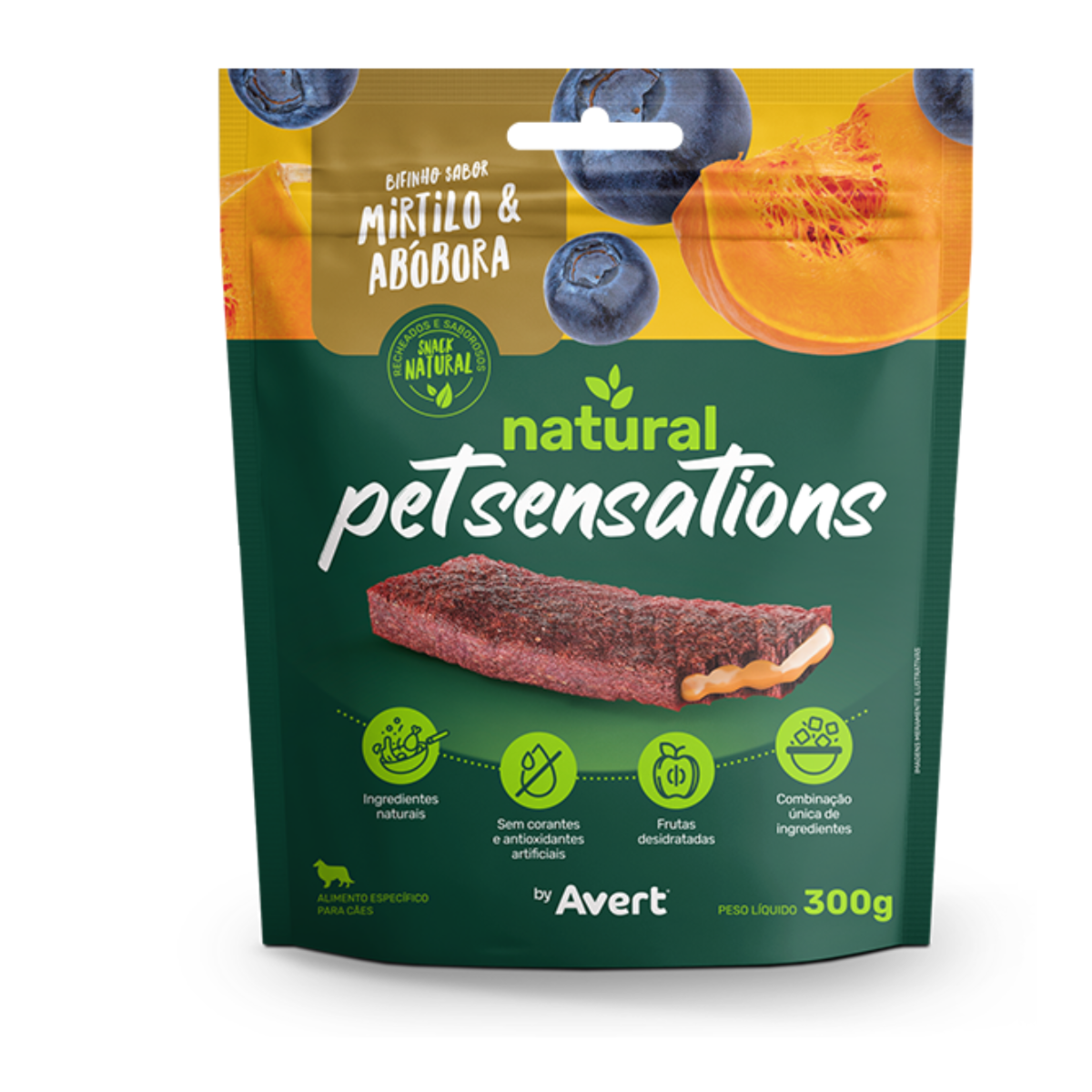 BIFINHO PET SENSATIONS MIRTILO ABOBORA 300G