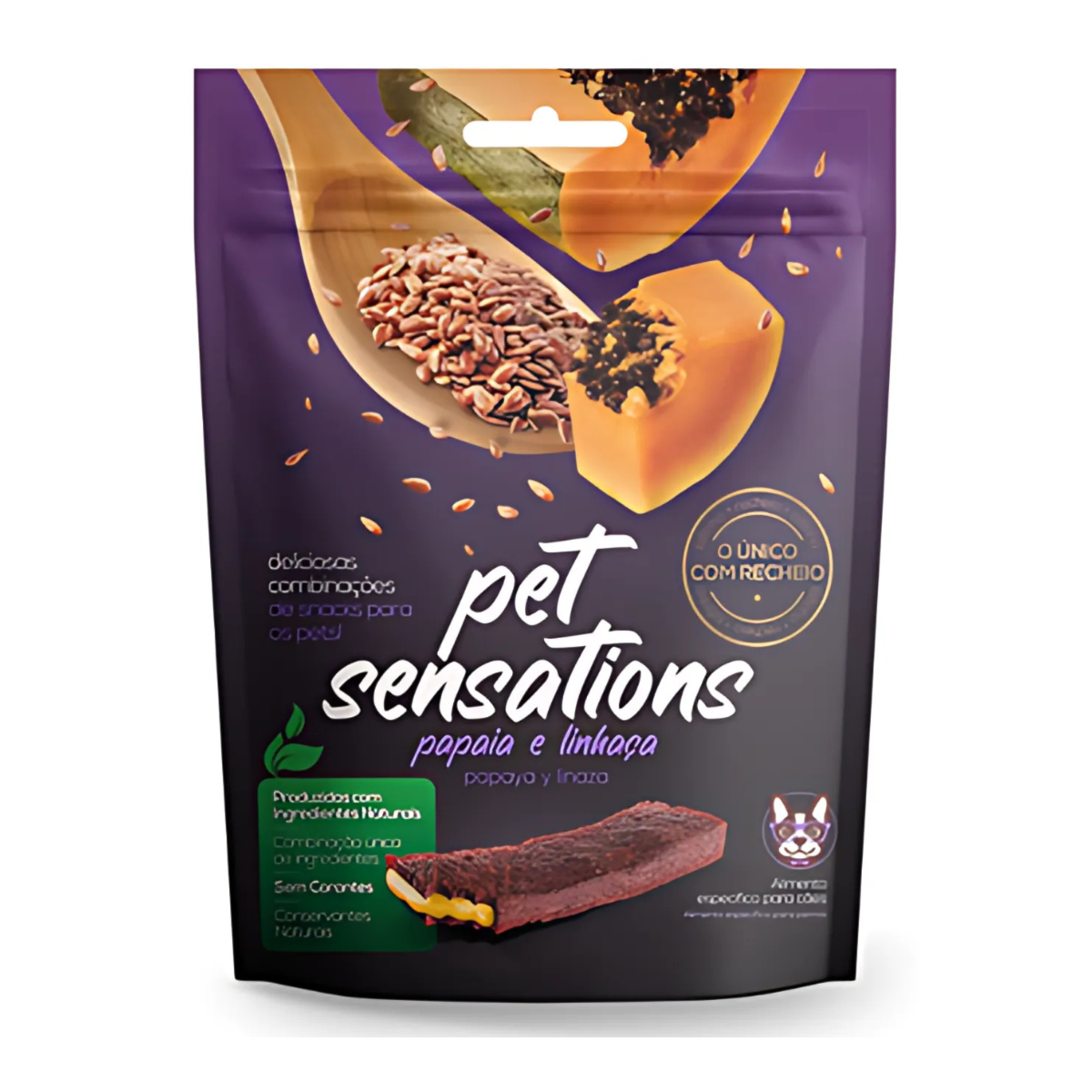 BIFINHO PET SENSATIONS PAPAIA E LINHACA 65G