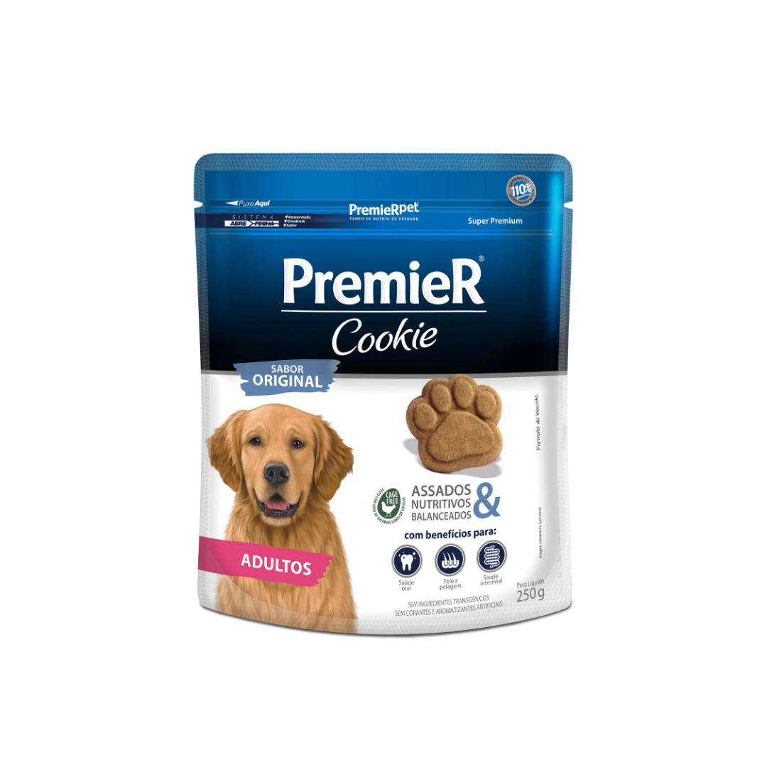 Biscoito Cookie Premier para Cães Adultos 250g - Pet Cães e Cia