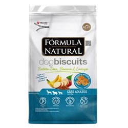Biscoito Formula Natural Dog Biscuits para Cães Adultos de Raças Médias Sabor Abóbora 250g