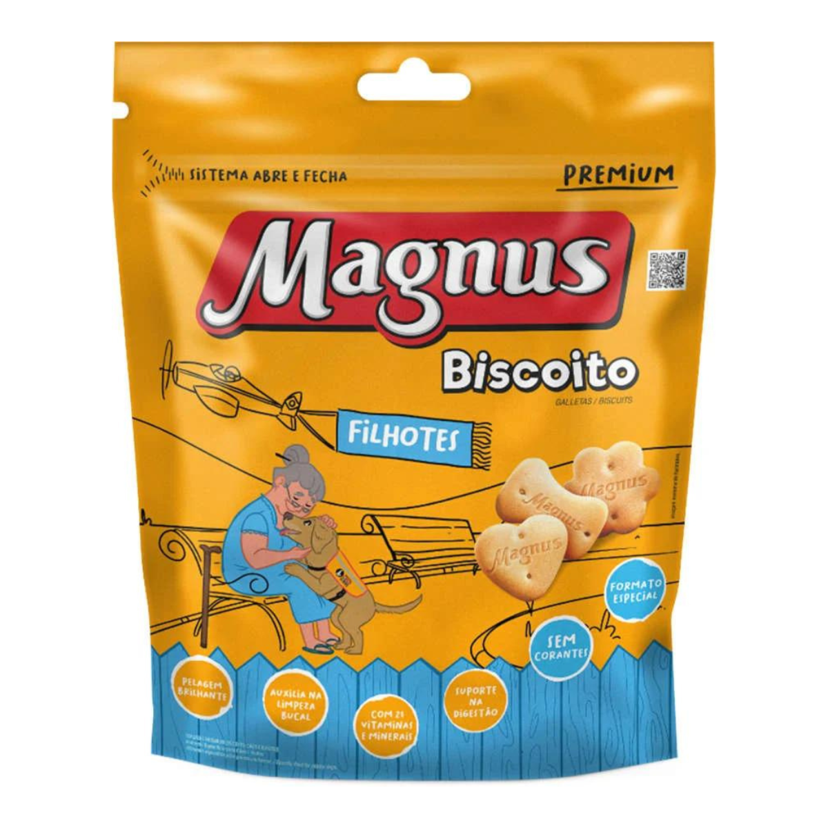 Biscoito Magnus para Cães Filhotes Sabor Natural