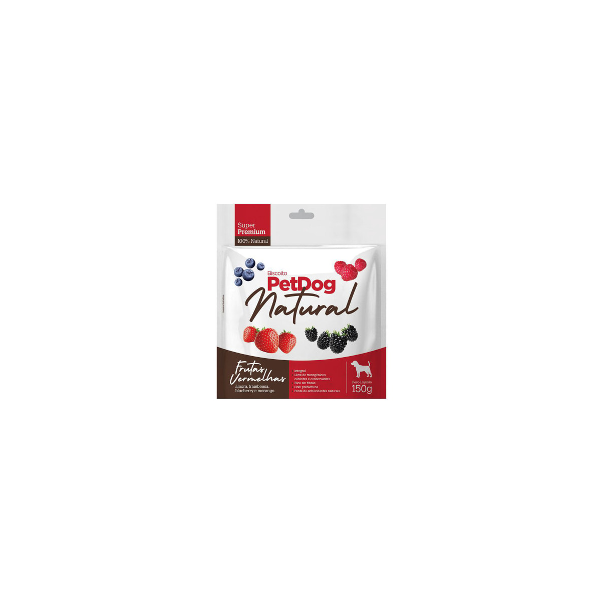 Biscoito Petdog Natural Sabor Frutas Vermelhas 150g