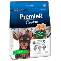 Biscoito Premier Cookie para Cães Filhotes Sabor Côco e Aveia 250g