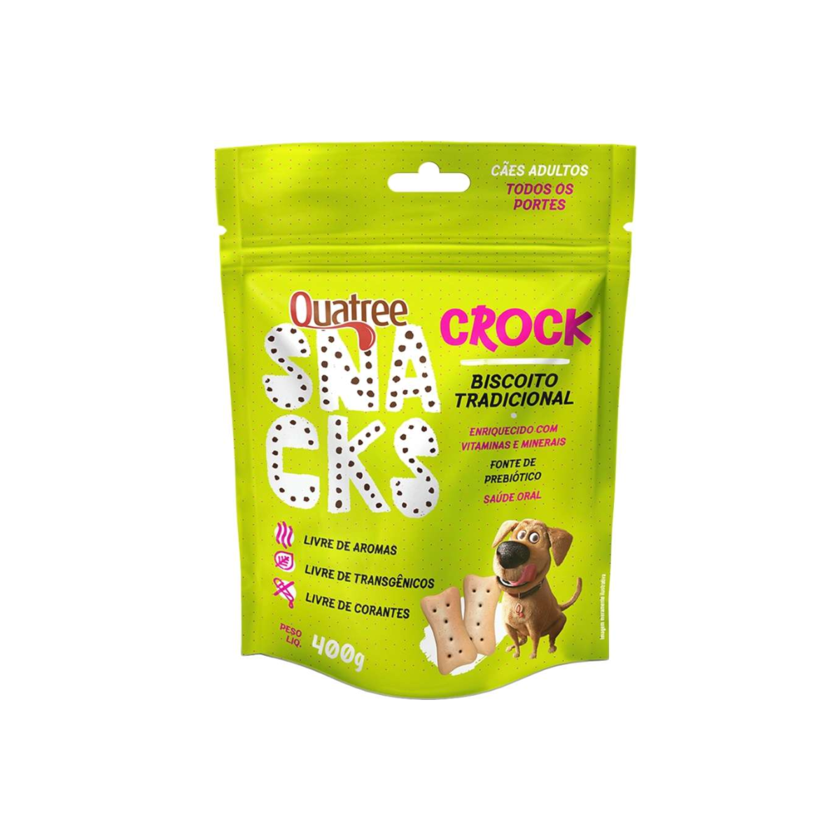 Biscoito Quatree Snacks Crock Tradicional para Cães Adultos