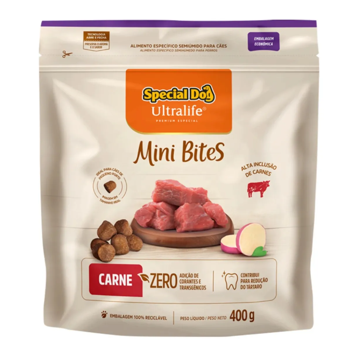 Biscoito Special Dog Ultralife Mini Bites Carne 400g