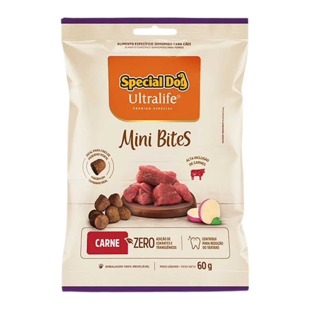 Biscoito Special Dog Ultralife Mini Bites Carne 60g