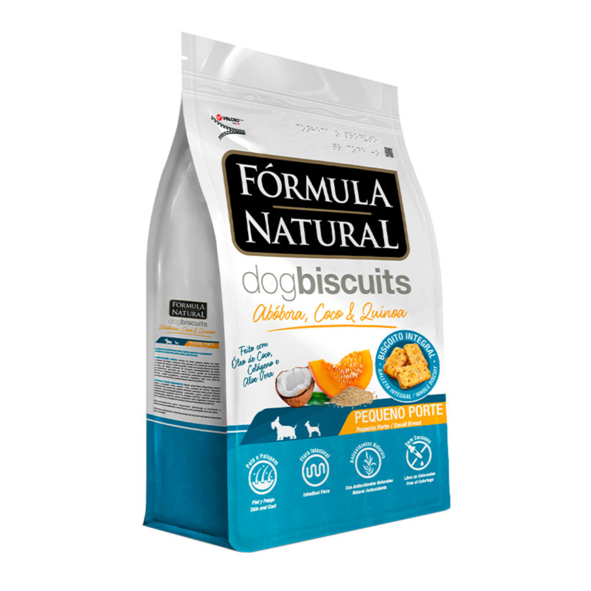 Biscoitos Fórmula Natural Dog Biscuits para Cães  Adultos de Mini e Pequeno Porte Sabor Abóbora 250g