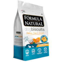 Biscoitos Fórmula Natural Dog Biscuits para Cães  Adultos de Mini e Pequeno Porte Sabor Abóbora 250g