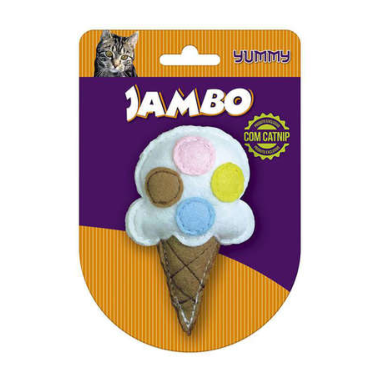 BRINQUEDO YUMMY CAT SORVETE BRANCO ( MANGO PET)
