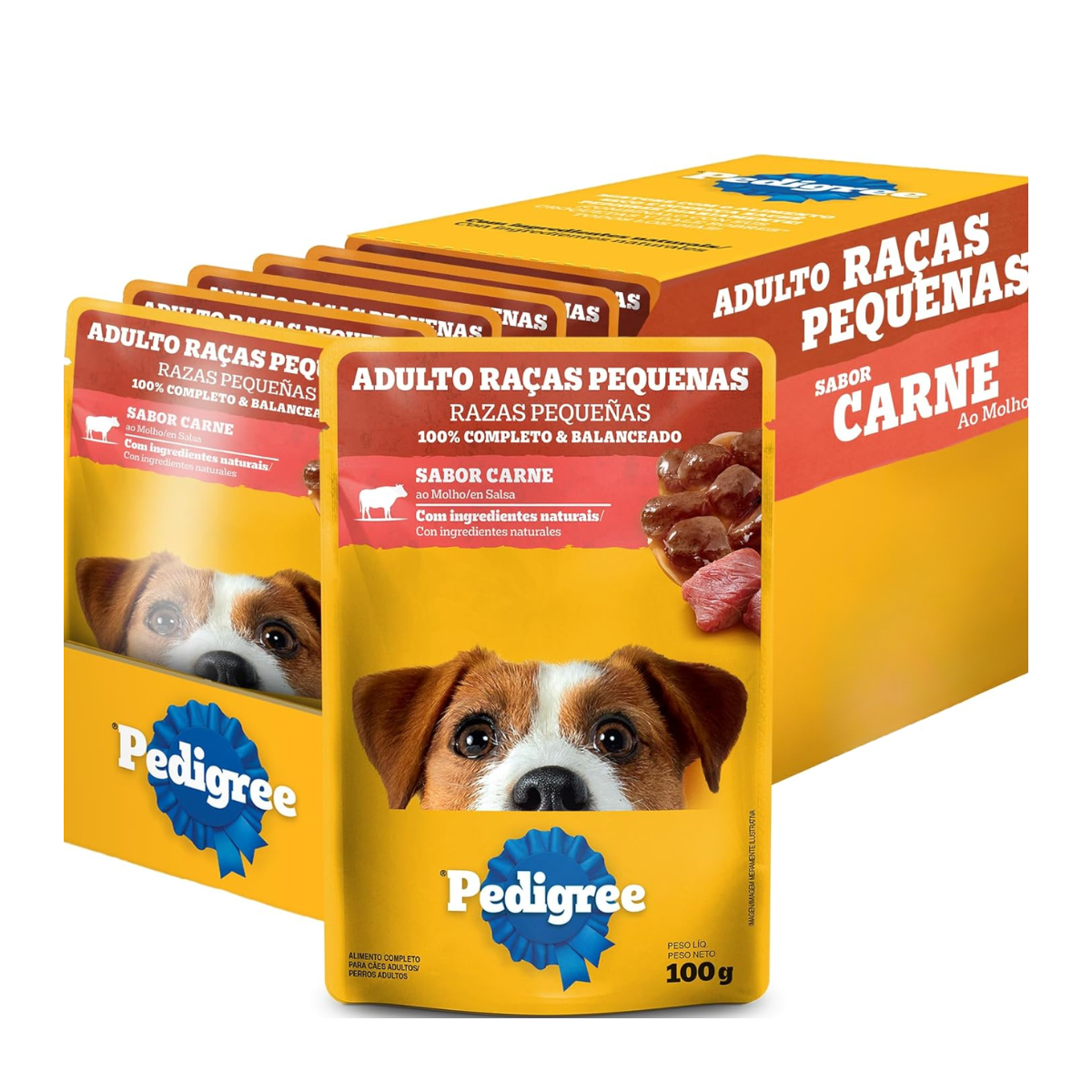 Caixa Sachê Pedigree Adultos RP Carne ao Molho 100g