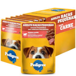 Caixa Sachê Pedigree Adultos RP Carne ao Molho 100g