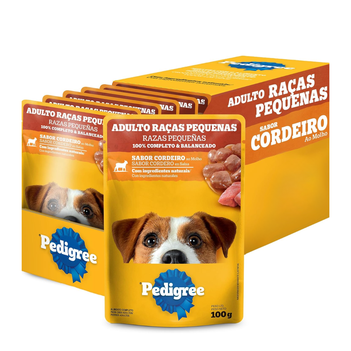 Caixa Sachê Pedigree Adultos RP Cordeiro 100g