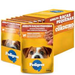 Caixa Sachê Pedigree Adultos RP Cordeiro 100g