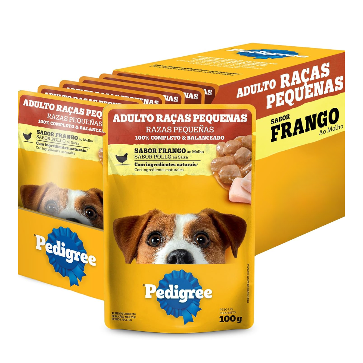 Caixa Sachê Pedigree Adultos RP Frango ao Molho 100g