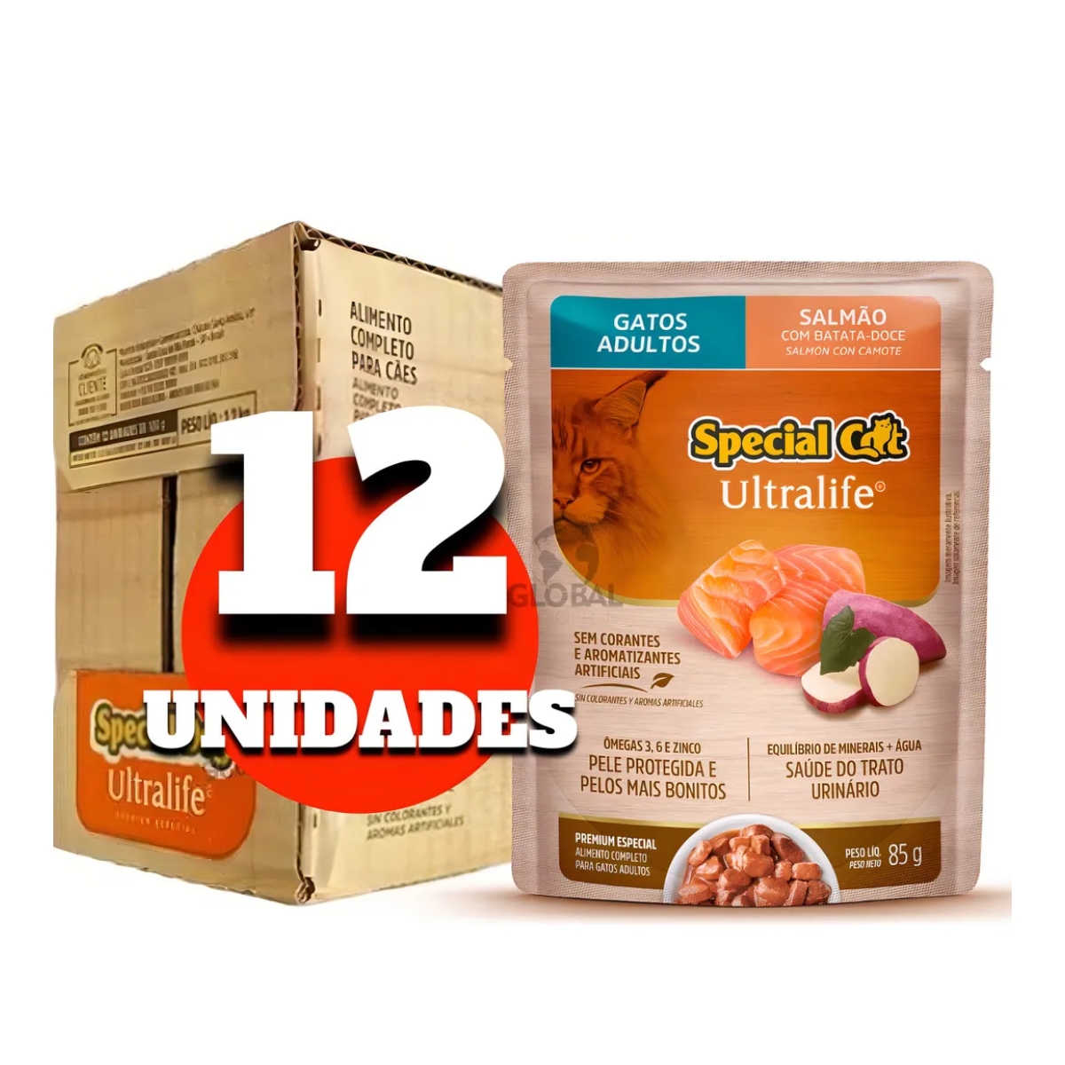 Caixa Sachê Special Cat Ultralife Adultos Salmão 12x85g