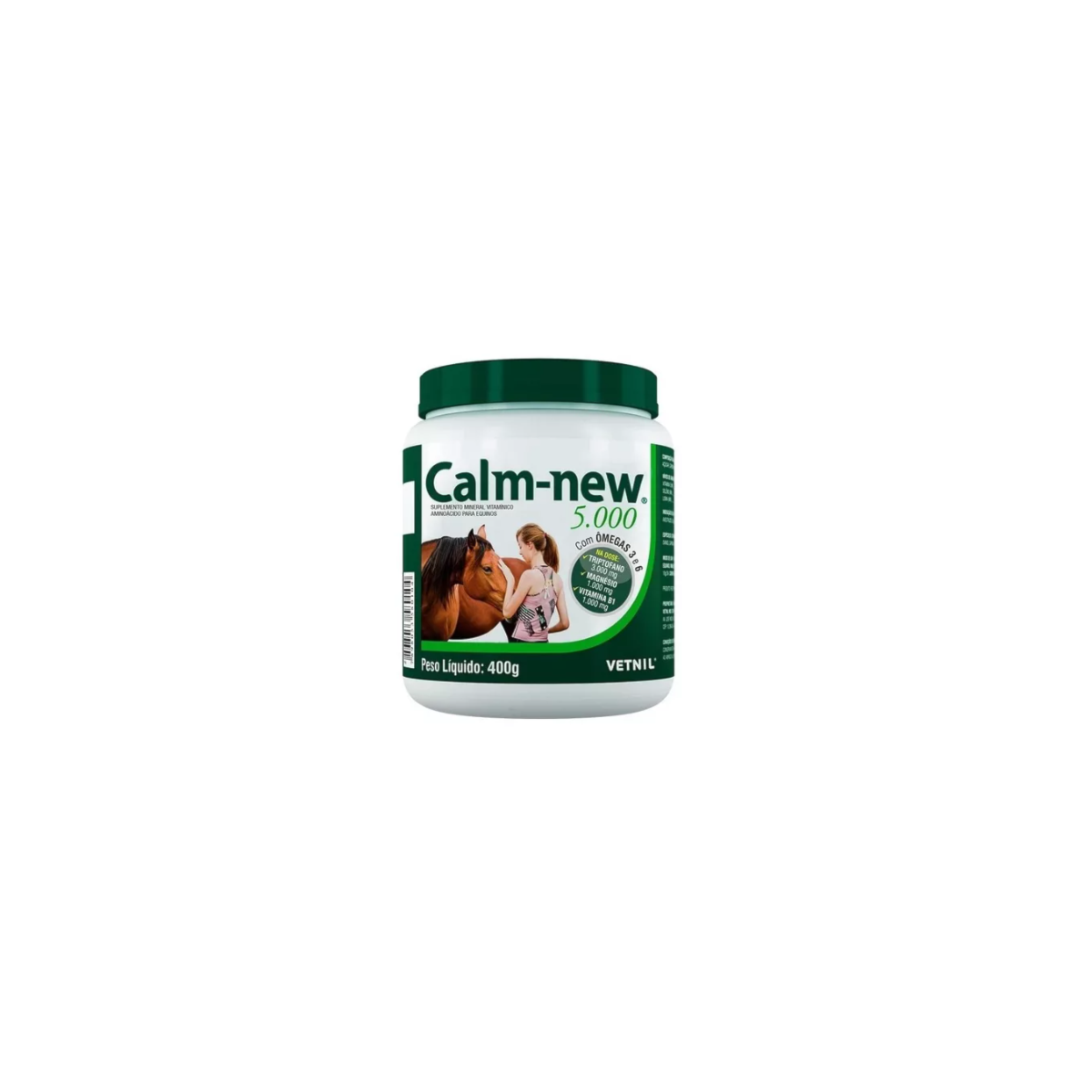 Calm-new 5.000 - 400g - Suplemento Alimentar Vetnil