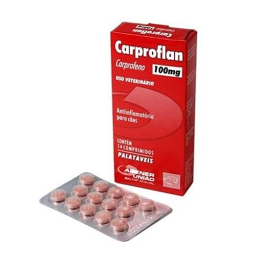 Carproflan 100mg - Caixa com 14 Comprimidos