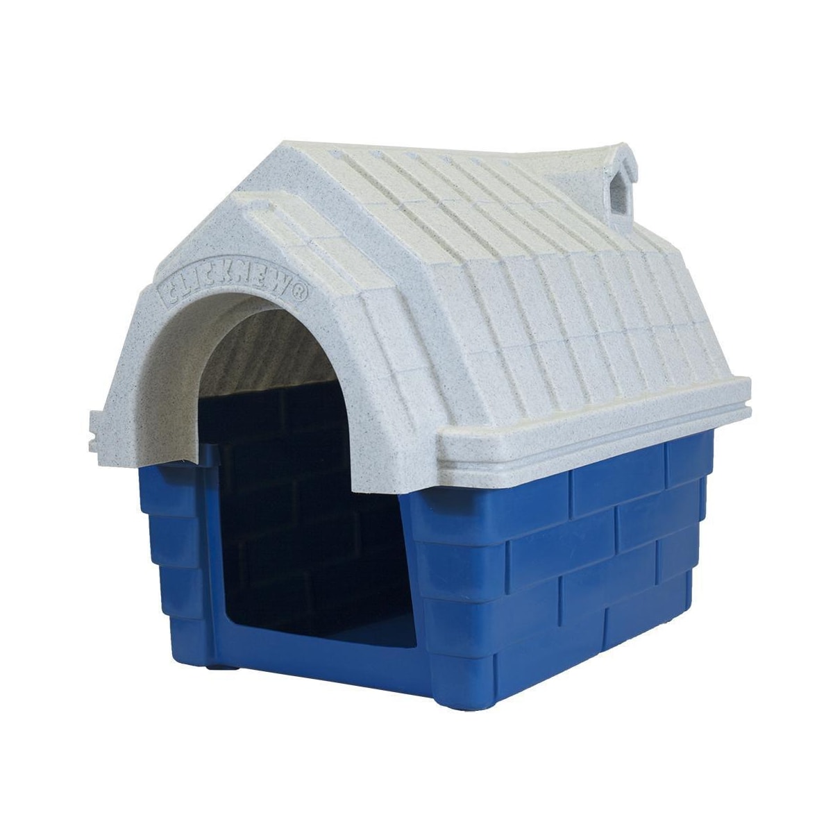 Casinha com Chamine - N °4 - Cinza com Vermelho