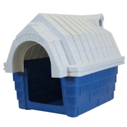 Casinha com Chamine - N °4 - Cinza com Vermelho