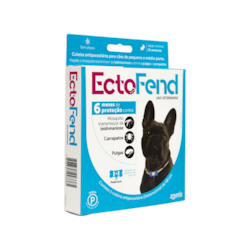 Coleira Antiparasitária EctoFend Azul para Cães Machos 48 cm