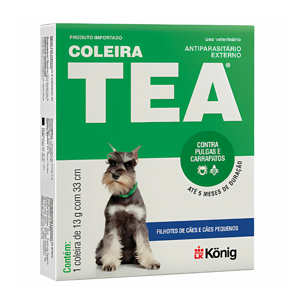Coleira Antiparasitária Tea Konig para Cães 13g