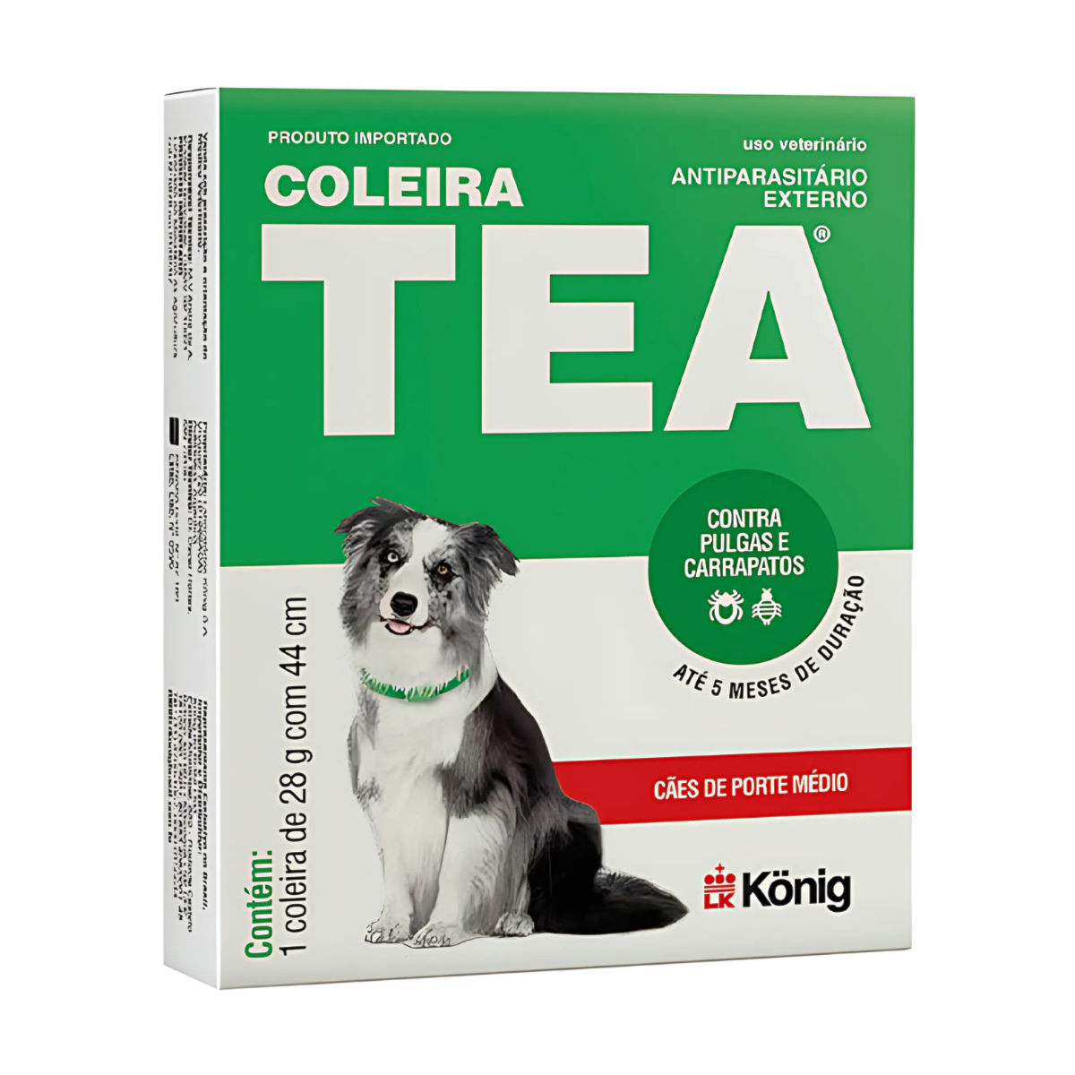 Coleira Antiparasitária Tea Konig para Cães 28g